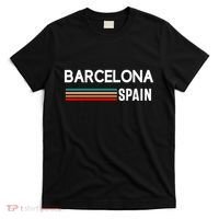 Barcelona Espana Spain Est. Souvenir Flag Map Vacation T-Shirt thumb 0