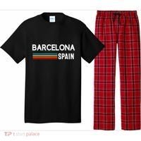 Barcelona Espana Spain Est. Souvenir Flag Map Vacation Pajama Set thumb 0