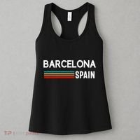 Barcelona Espana Spain Est. Souvenir Flag Map Vacation Women's Tank Top thumb 3