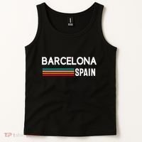 Barcelona Espana Spain Est. Souvenir Flag Map Vacation Tank Top thumb 2