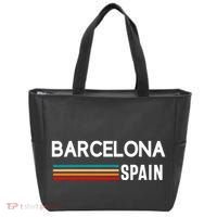 Barcelona Espana Spain Est. Souvenir Flag Map Vacation Tote Bag thumb 0