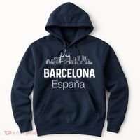 Barcelona Espana Spain Est Souvenir Flag Map Vacation Hoodie thumb 0