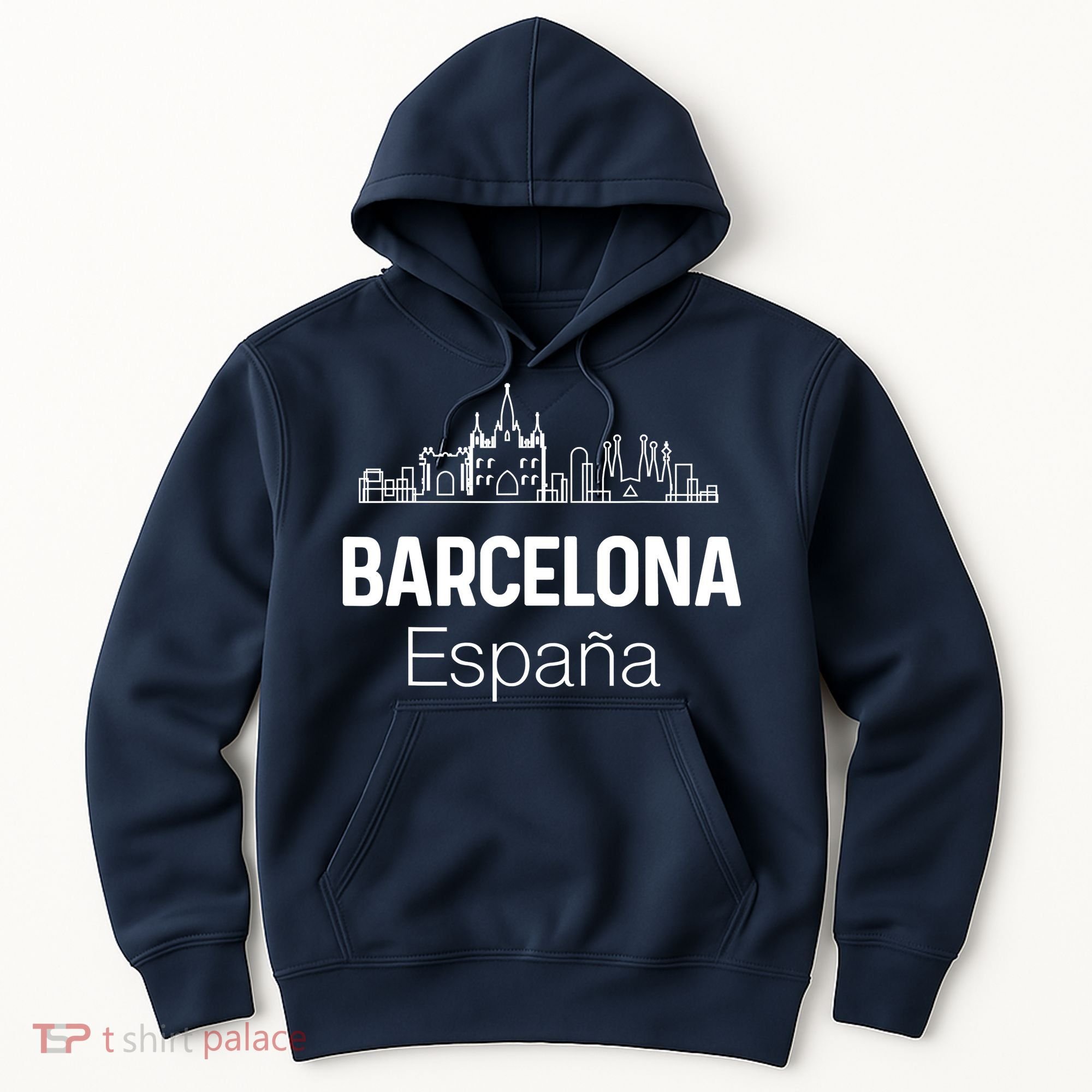 Barcelona Espana Spain Est Souvenir Flag Map Vacation Hoodie