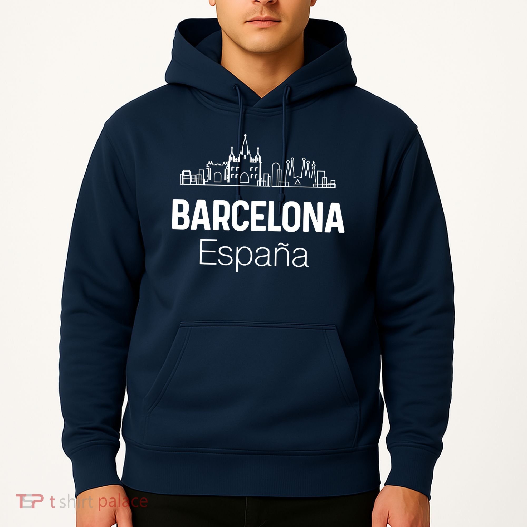 Barcelona Espana Spain Est Souvenir Flag Map Vacation Hoodie