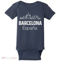 Barcelona Espana Spain Est Souvenir Flag Map Vacation Baby Bodysuit thumb 0