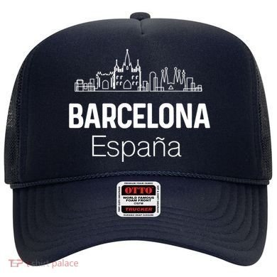 Barcelona Espana Spain Est Souvenir Flag Map Vacation Hat