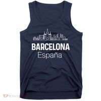 Barcelona Espana Spain Est Souvenir Flag Map Vacation Tank Top thumb 0