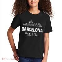 Barcelona Espana Spain Est Souvenir Flag Map Vacation Kids T-Shirt thumb 2