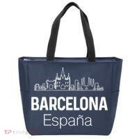 Barcelona Espana Spain Est Souvenir Flag Map Vacation Tote Bag thumb 0