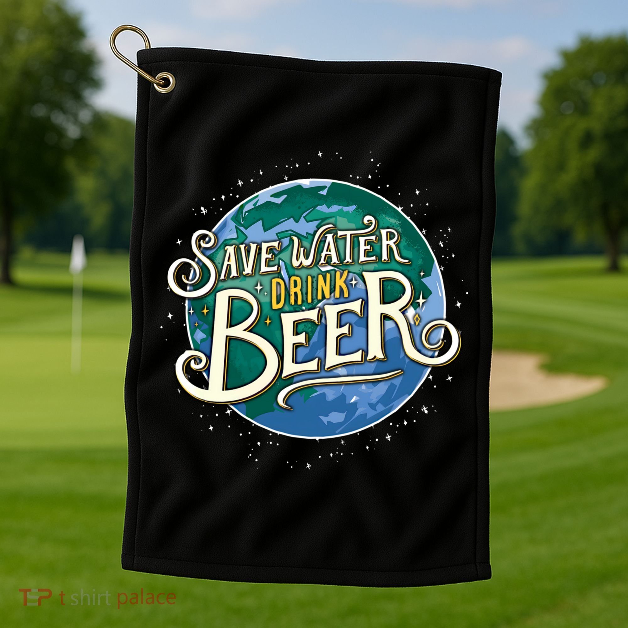 Beer Ers Save Water Beer Malt Brewery Gift Golf Towel