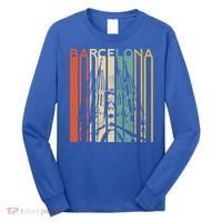 Barcelona Espana Spain Catalonia Spanish Espanol Retro Eu Meaningful Gift Long Sleeve Shirt thumb 0