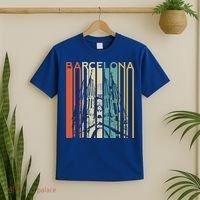 Barcelona Espana Spain Catalonia Spanish Espanol Retro Eu Meaningful Gift T-Shirt thumb 2