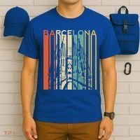 Barcelona Espana Spain Catalonia Spanish Espanol Retro Eu Meaningful Gift T-Shirt thumb 6