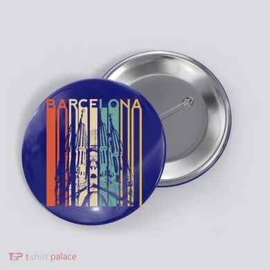 Barcelona Espana Spain Catalonia Spanish Espanol Retro Eu Meaningful Gift Button
