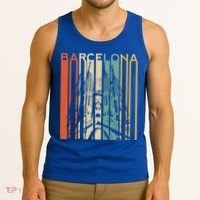 Barcelona Espana Spain Catalonia Spanish Espanol Retro Eu Meaningful Gift Tank Top thumb 3