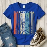 Barcelona Espana Spain Catalonia Spanish Espanol Retro Eu Meaningful Gift Women's T-Shirt thumb 3