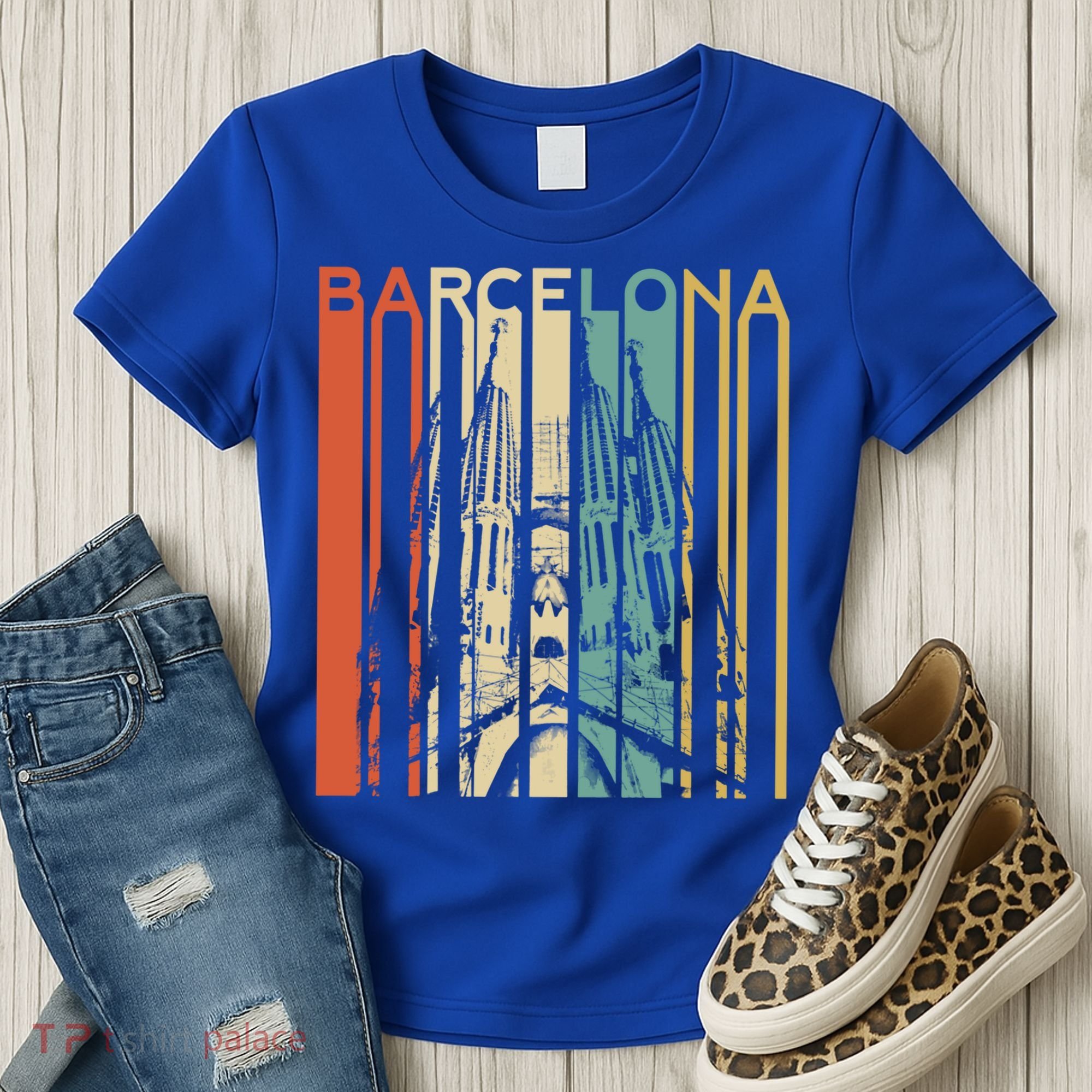 Barcelona Espana Spain Catalonia Spanish Espanol Retro Eu Meaningful Gift Women's T-Shirt