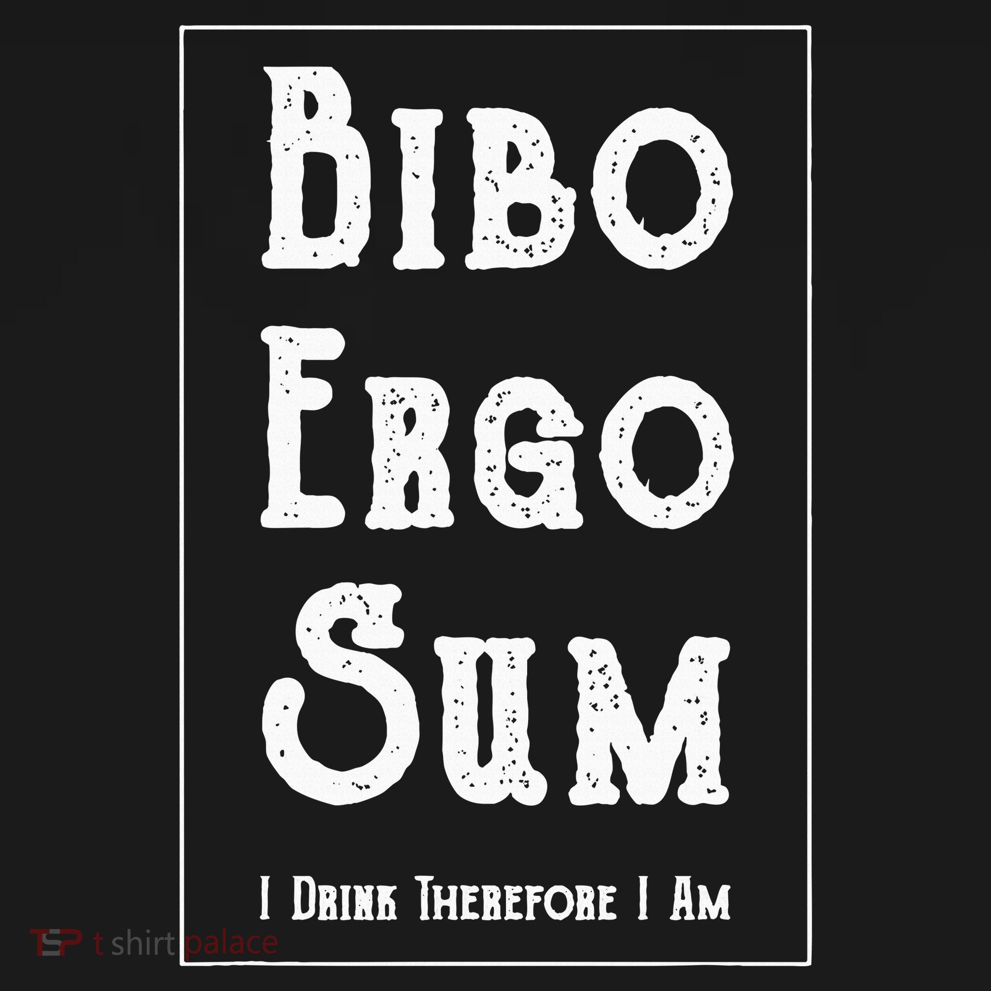 Bibo Ergo Sum I Drink Therefore I Am Latin Alcohol Coaster
