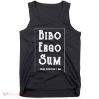 Bibo Ergo Sum I Drink Therefore I Am Latin Alcohol Tank Top thumb 0