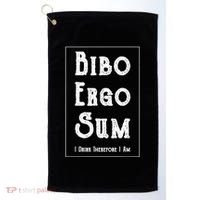Bibo Ergo Sum I Drink Therefore I Am Latin Alcohol Golf Towel thumb 0