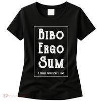 Bibo Ergo Sum I Drink Therefore I Am Latin Alcohol Women's T-Shirt thumb 0