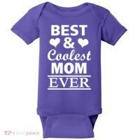 Best And Coolest Mom Ever Baby Bodysuit thumb 0
