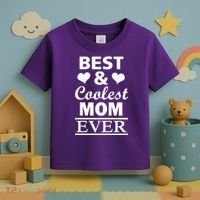 Best And Coolest Mom Ever Toddler T-Shirt thumb 3