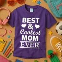 Best And Coolest Mom Ever Kids T-Shirt thumb 3