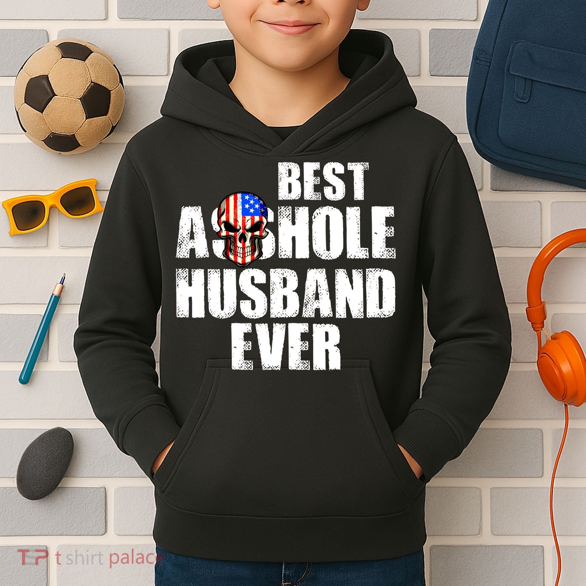 Best Asshole Husband Ever Kids Hoodie