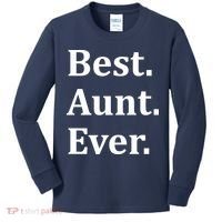 Best Aunt Ever Kids Long Sleeve Shirt thumb 0
