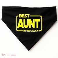 Best Aunt In The Galaxy USA-Made Doggie Bandana thumb 0