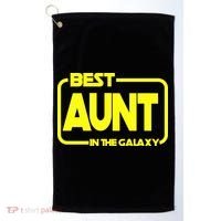Best Aunt In The Galaxy Golf Towel thumb 0