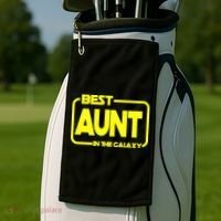 Best Aunt In The Galaxy Golf Towel thumb 2