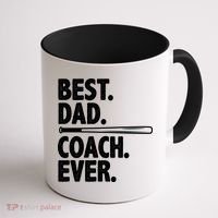 Best Baseball Dad Coach Ever Coffee Mug thumb 1