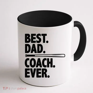 Best Baseball Dad Coach Ever Coffee Mug back