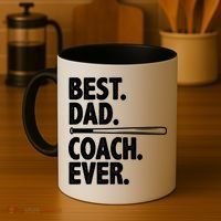 Best Baseball Dad Coach Ever Coffee Mug thumb 4