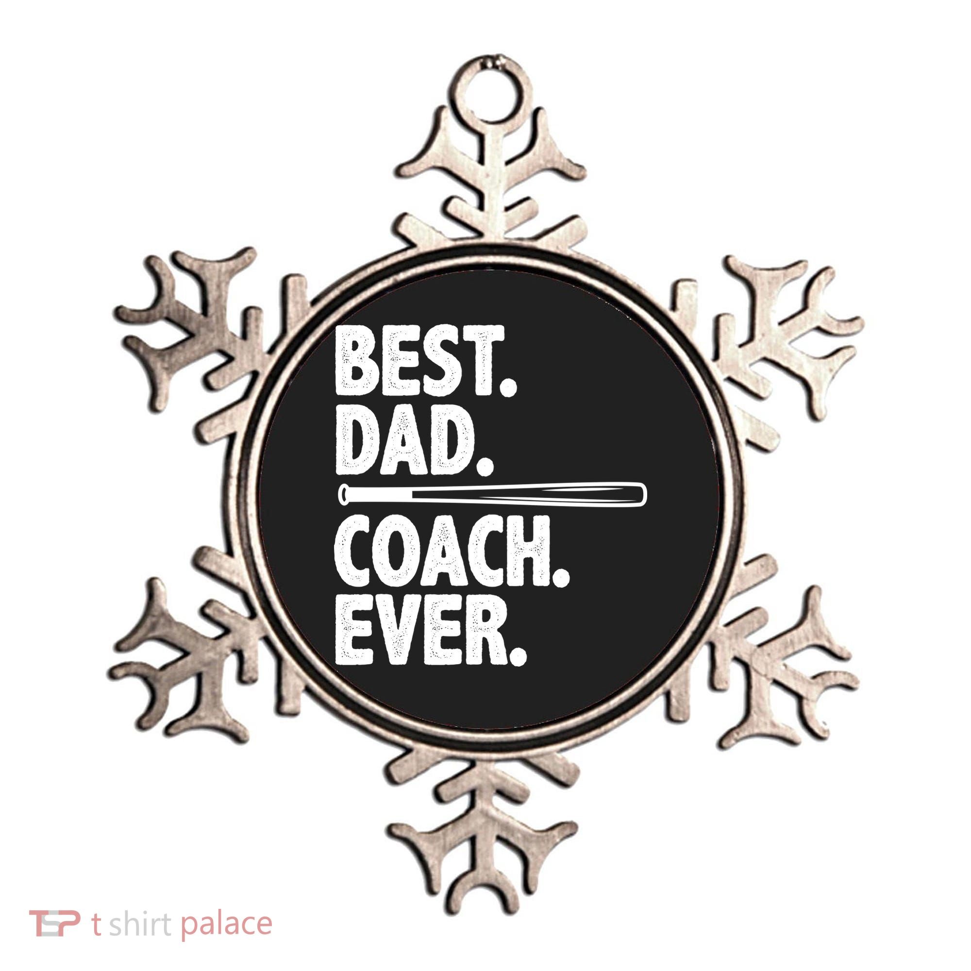 Best Baseball Dad Coach Ever Ornament