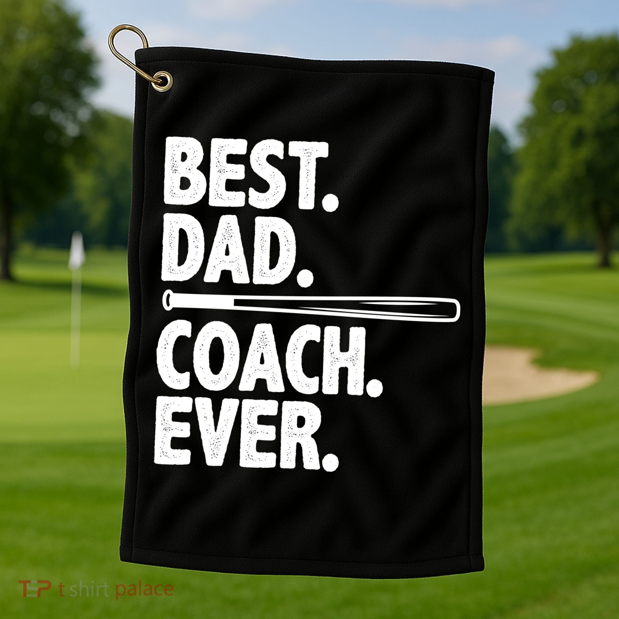 Best Baseball Dad Coach Ever Golf Towel