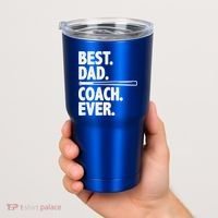 Best Baseball Dad Coach Ever Tumbler thumb 2