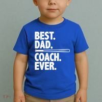 Best Baseball Dad Coach Ever Toddler T-Shirt thumb 2