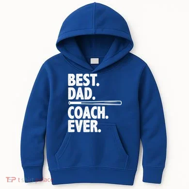 Best Baseball Dad Coach Ever Kids Hoodie