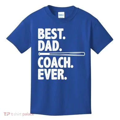 Best Baseball Dad Coach Ever Kids T-Shirt