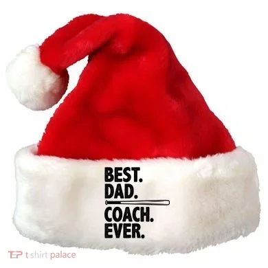 Best Baseball Dad Coach Ever Santa Hat