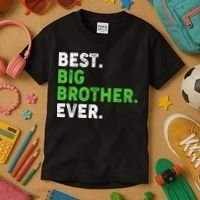Best Big Brother Ever Older Sibling Kids T-Shirt thumb 3