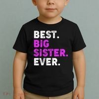 Best Big Sister Ever Older Sibling Toddler T-Shirt thumb 2