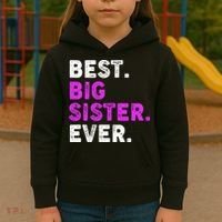 Best Big Sister Ever Older Sibling Kids Hoodie thumb 3