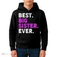 Best Big Sister Ever Older Sibling Kids Hoodie thumb 4