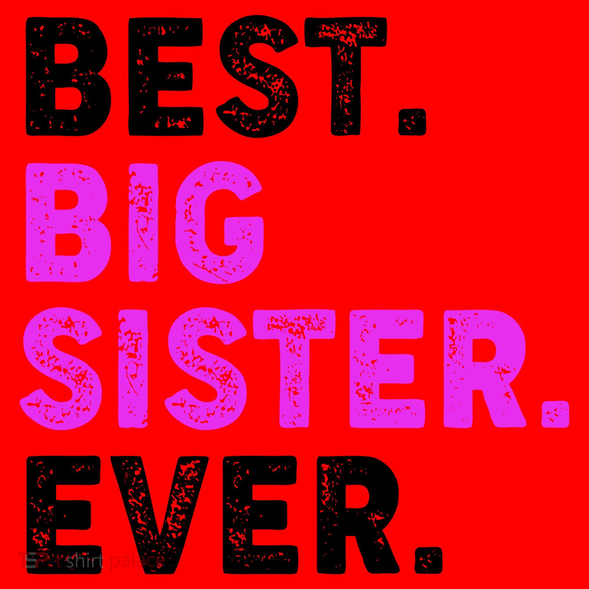 Best Big Sister Ever Older Sibling Santa Hat