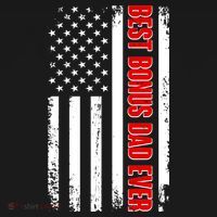 Best Bonus Dad Ever Distressed US Flag Apron thumb 3