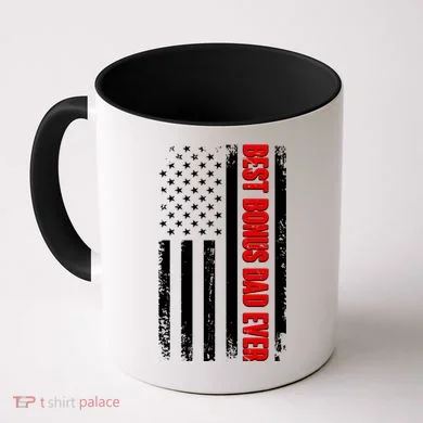 Best Bonus Dad Ever Distressed US Flag Coffee Mug